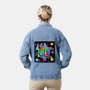 VESTE EN JEAN STYLE RÉTRO VINTAGE DES ANNÉES 80