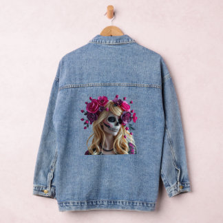 Veste En Jean Sugar-skull jacket