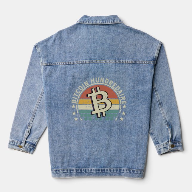Veste En Jean Suivez l'avenir avec le Bitco "Bit Stock Price" (Verso)