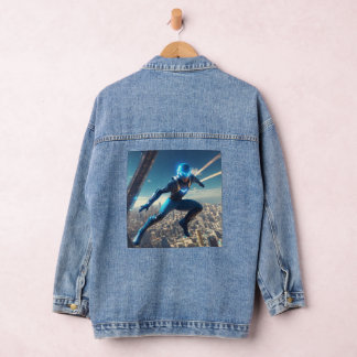Veste En Jean Superhéros futuriste Denim Jacket