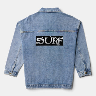 Veste En Jean Surf noir femmes jean veste