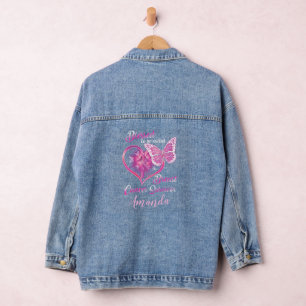 Veste En Jean Survivante du cancer du sein personnalisée bénie