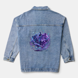 Veste En Jean Sweat à capuche Loup de la Galaxie Mystique – Art