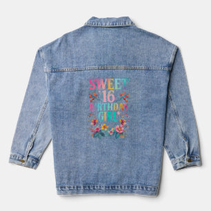 Veste En Jean Sweet 16 fille d'anniversaire