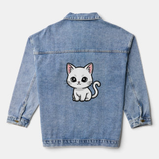 Veste En Jean Sweet White Kitten