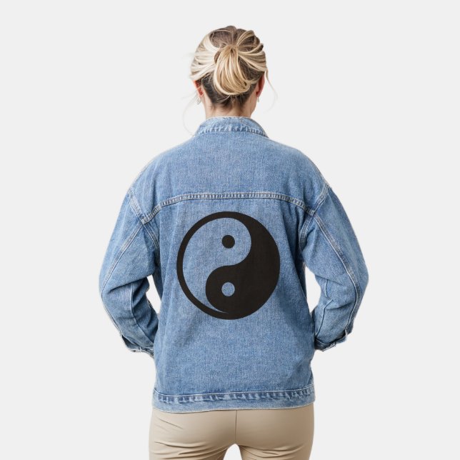 Veste En Jean Symbole Yin Yang - conception de tatouage solide (Modèle)
