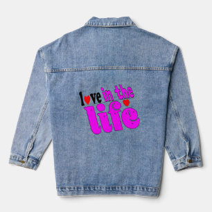 Veste En Jean T-shirt amour dans la vie