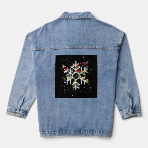 Veste En Jean T-shirt Bird Art Christmas Bird Lover