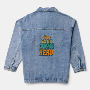 Veste En Jean T-shirt citation de motivation et d'autonomisation