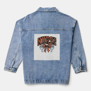 Veste En Jean T-Shirt Classique Halloween Infirmière Effrayante