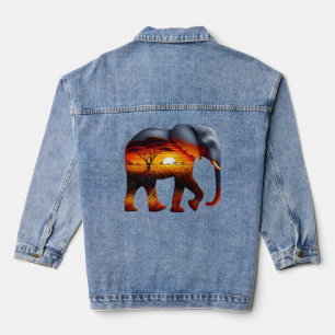 Veste En Jean T-shirt éléphant africain