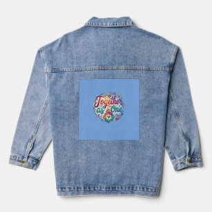 Veste En Jean T-shirt Ensemble – Graphique d'Unité & de Connexio