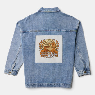 Veste En Jean T-Shirt essentiel aux vibrations rétro d'automne d
