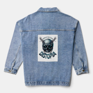Veste En Jean T-shirt femme ADOM "Embrasser le Chaos"