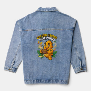 Veste En Jean T-Shirt Graphique Golden Healer Pure Power Racine