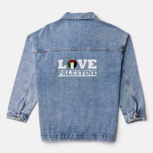 Veste En Jean T-shirt homme 'J'aime la Palestine' en typographie