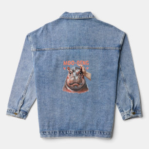 Veste En Jean T-shirt mignon Moo Deng