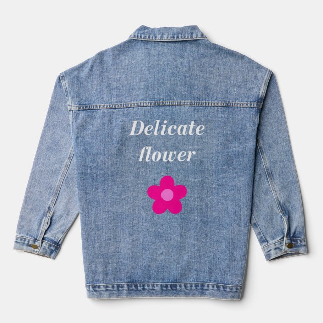 Veste En Jean T-shirt moto Flower pour femmes (Verso)