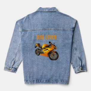 Veste En Jean T-Shirt Moto pour Amateur de Vélo Vêtement pour