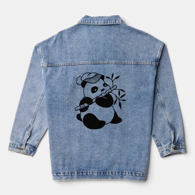 Veste En Jean T-shirt Panda (Verso)