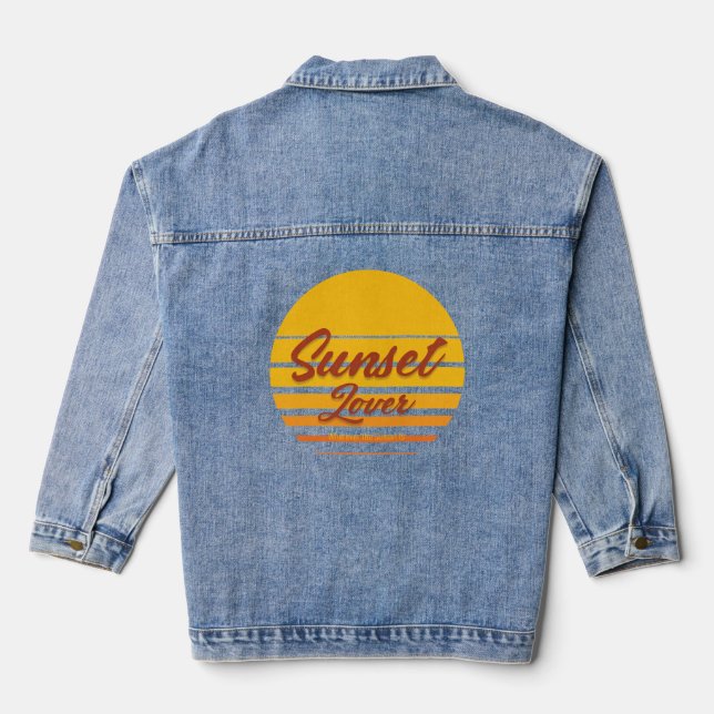 Veste En Jean T-shirt "Sunset Lover" (Verso)