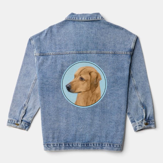 Veste En Jean Tableau Rhodesian Ridgeback - Art Chien original (Verso)