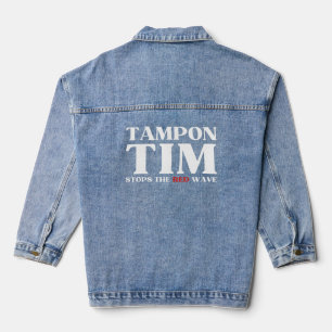 Veste En Jean Tampon Tim Arrêtera Le Red Wave-Tim Walz 2024