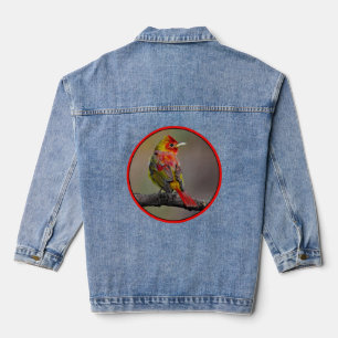 Veste En Jean Tangara écarlate en mue - Photographie originale