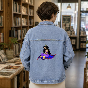 Veste En Jean Tapis Volant Génie Lampe Ciel Bleu