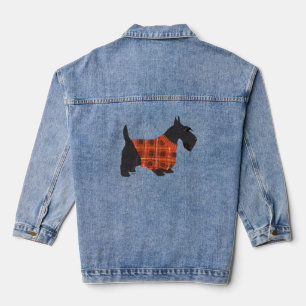 Veste En Jean Tartan Terrier Écossais