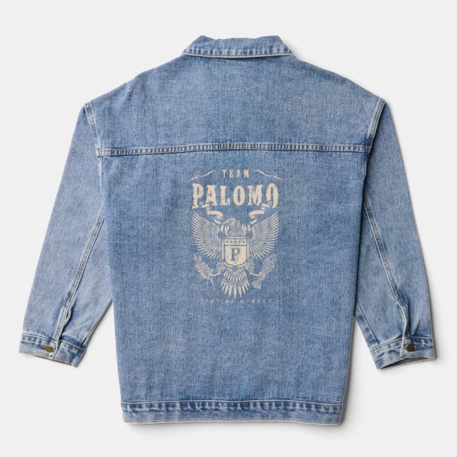 Veste En Jean TEAM PALOMO Membre à vie. (Verso)