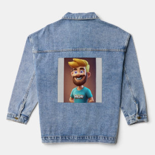 Veste En Jean Team Spirit : Mascotte de dessin