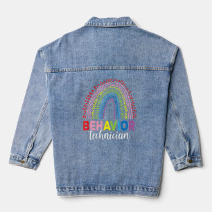 Veste En Jean Technicien de comportement Rainbow ABA Therapist