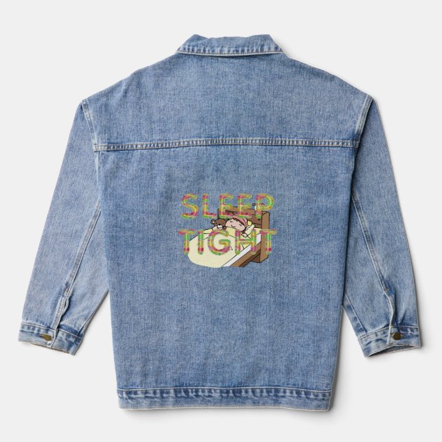 Veste En Jean TEE Cute Sleep Slogan (Verso)