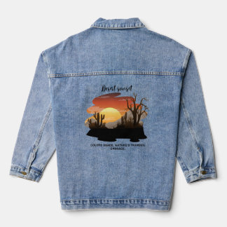 Veste En Jean Tee de coucher de soleil du désert pour hommes