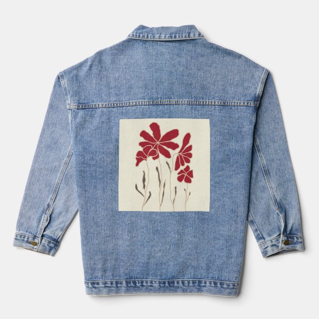 Veste En Jean "Tee vectorielle Abstraite" (Verso)