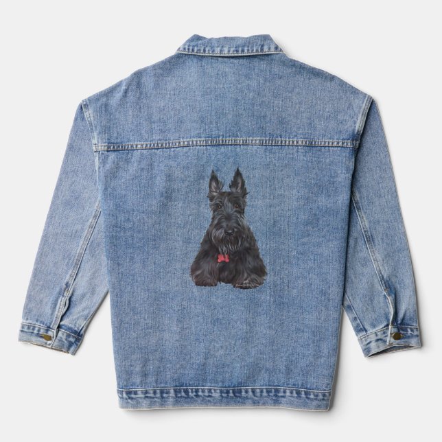Veste en jean Terrier Écossais (Verso)