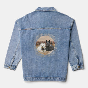 Veste En Jean Térrier écossais avec Westie