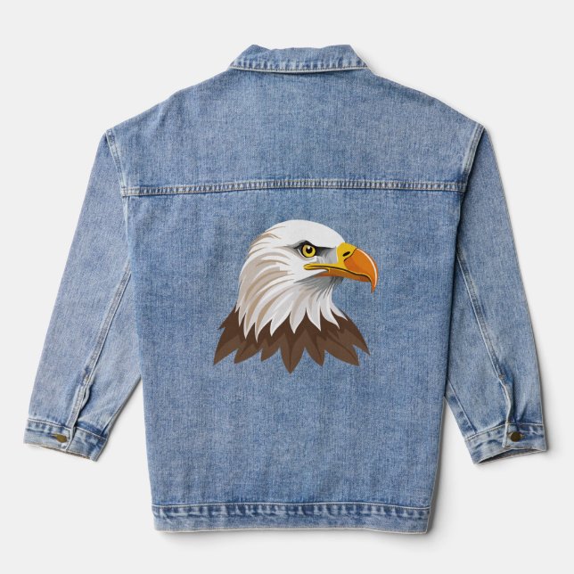 Veste En Jean Tête d'aigle royal (Verso)