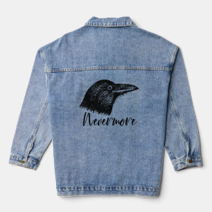 Veste En Jean Tête de corbeau avec JAMAIS PLUS