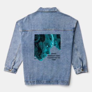 VESTE EN JEAN TÊTE ROBOTIQUE CYBORG