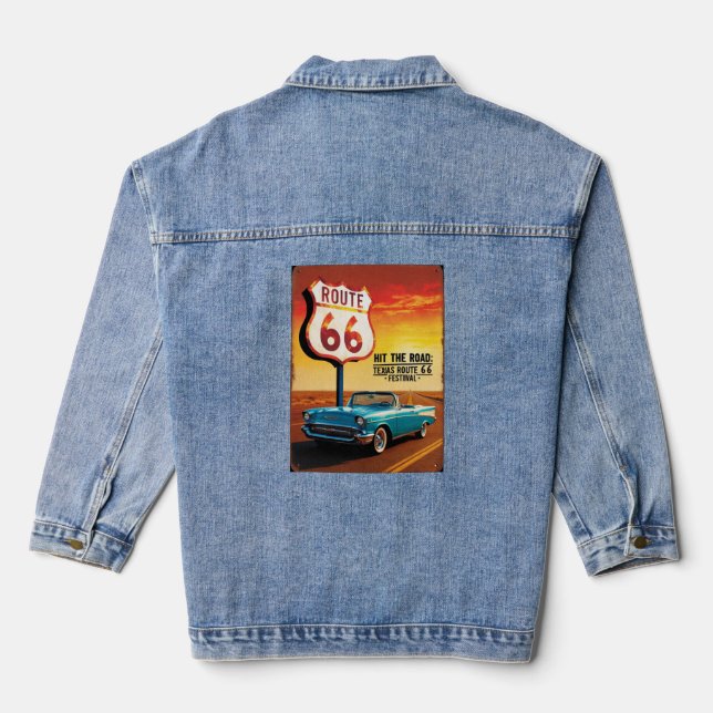 Veste En Jean Texas Route 66 (Verso)