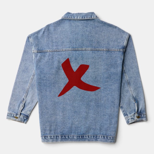 Veste En Jean Texte de signe incorrect (Verso)