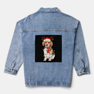 Veste En Jean The Beagle Christmas Reindeer Christmas Lights