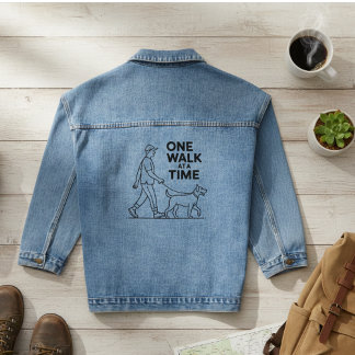 Veste En Jean The Mindful Walk - Dog Lover Aesthetic Shirt