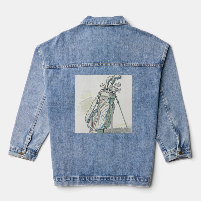 Veste En Jean Thème Golf (Verso)