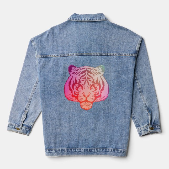 Veste En Jean Tigre Néon (Verso)