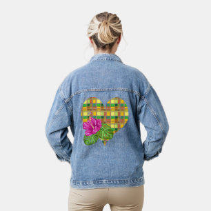 Veste En Jean Tissu coloré des Caraïbes Madras Tartan