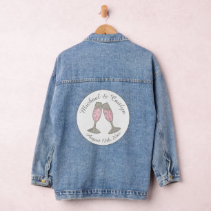 Veste En Jean Toast au Champagne Rose Acclamations Mariage Récep