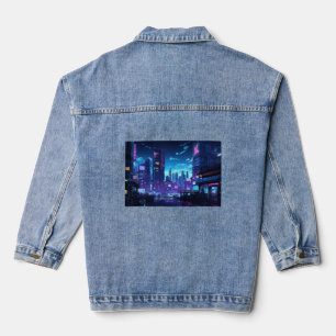 Veste En Jean Toit Cyberpunk Tokyo